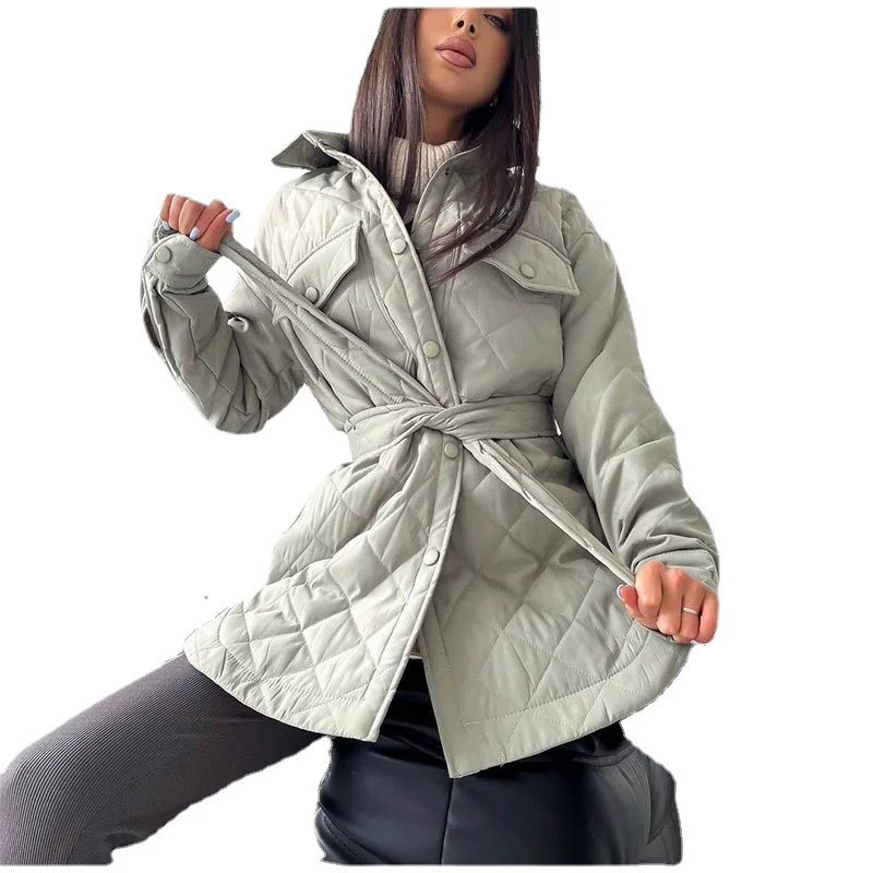 Toloer Long Breasted Collar Loose Warm Rhomenge Cotton Clothing New 2022 Autumn And Winter Versatile Thick Cotton-Padded Clothes Women-Outfit Ideas