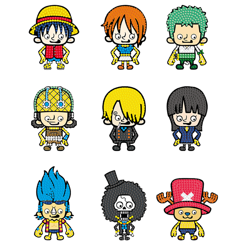 

9pcs Cartoon Anime - 5D DIY Craft Sticker, 501 Original