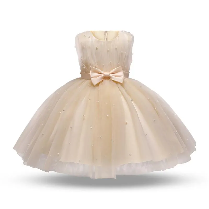 Girls Princess Dress Kids Elegant Wedding Tutu Prom Dresses Children Tulle Flare Sleeve Communion Party Formal Evening Clothes