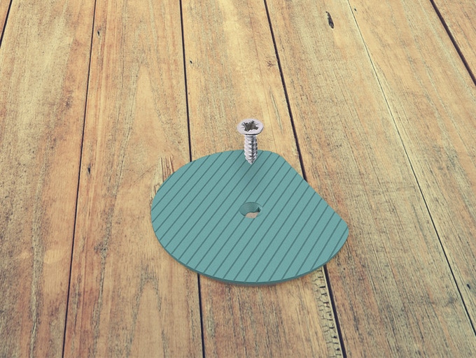 You can permanently attach your SPRING to the floor with a screw for even more durability (optional, hole for screw is closed with a small pin when not in use)