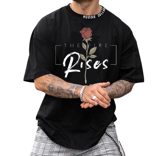 Fashion Casual Rose Print Mens Wear / [viawink] /