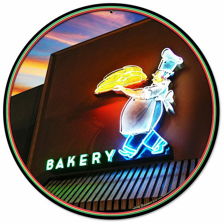 30*30cm - Bakery - Round Tin Signs/Wooden Signs