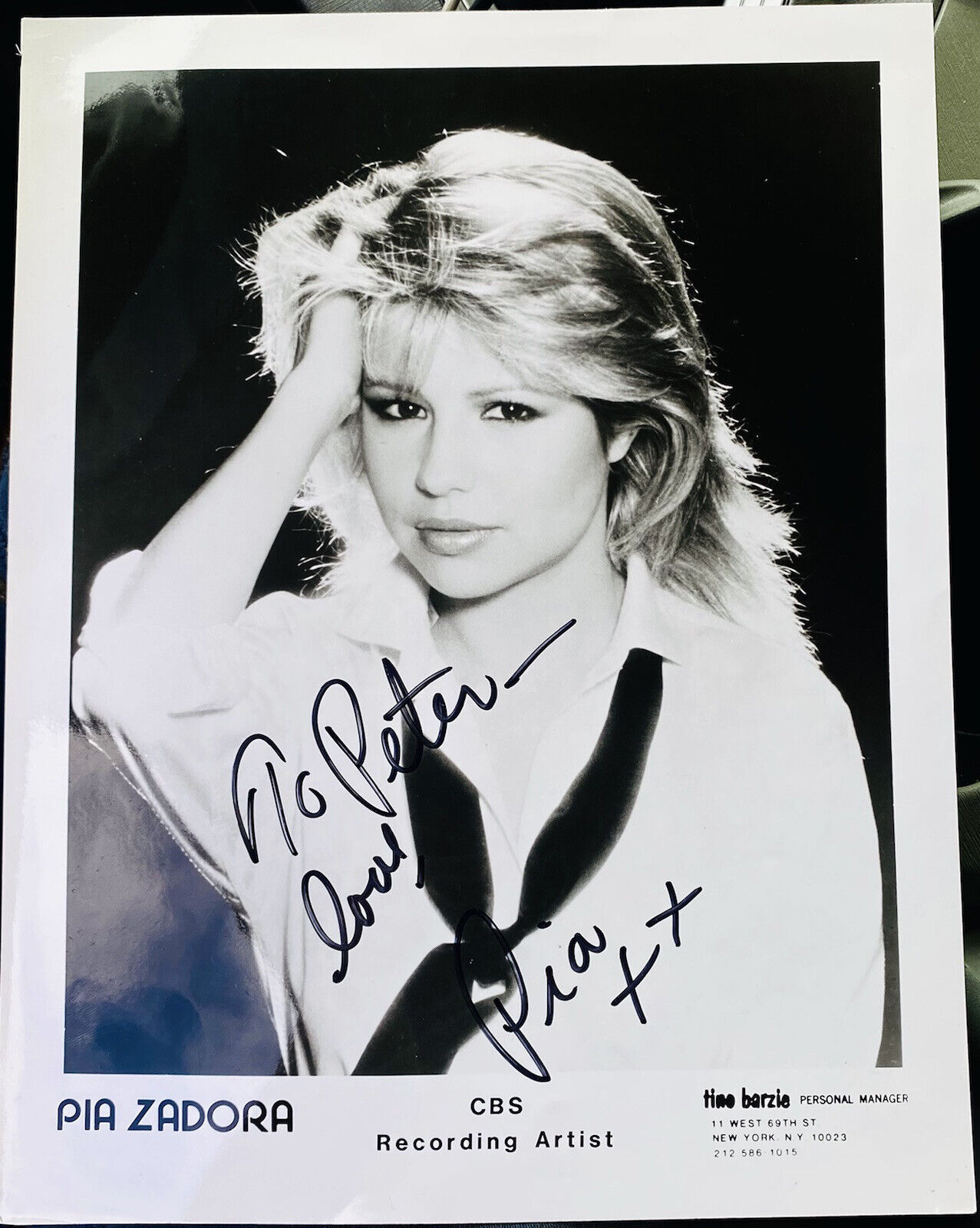 PIA ZADORA Signed Sexy 8x10 Autographed B&W Photo Poster paintinggraph