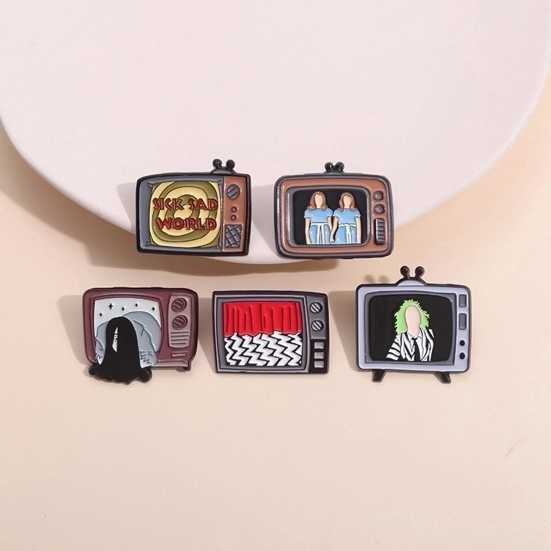 Cartoon Style Cute Cowboy Style Television Alloy Stamping Stoving Varnish Plating Unisex Brooches