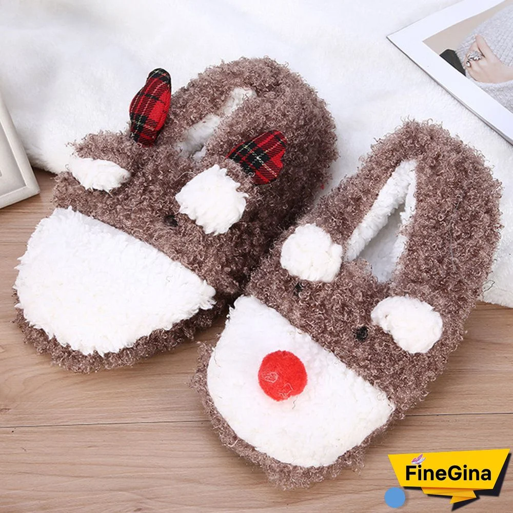 Brown Casual Living Patchwork Contrast Round Keep Warm Shoes
