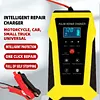 12V6A EU Battery Charger Smart Fast Charger with Intelligent Pulse Repair Battery Smart Fast Charge Tool Digital Display High Power Fast Chargers Universal for Cars and Motorcycles