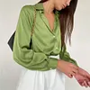 Gioiacombo&trade; Nuova camicia elegante a maniche lunghe da donna senior