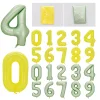 20PCS Macaron Colors 40" Aluminum Film 0 - 9 Numbers Balloons Birthday Party Anniversary Decor