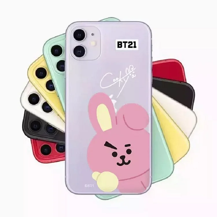 BT21 Lovely Transparent Silicone iphone Case