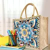Diamond Painting Mandala Linen Tote Bag Replaceable Canvas for Women