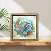 Turtle DIY Special Shaped Drill Wooden Diamond Painting Tabletop Ornaments Kit with Photo Frame Desktop Diamond Art Kits Double-Sided Pattern for Adults/Beginners Home Decor