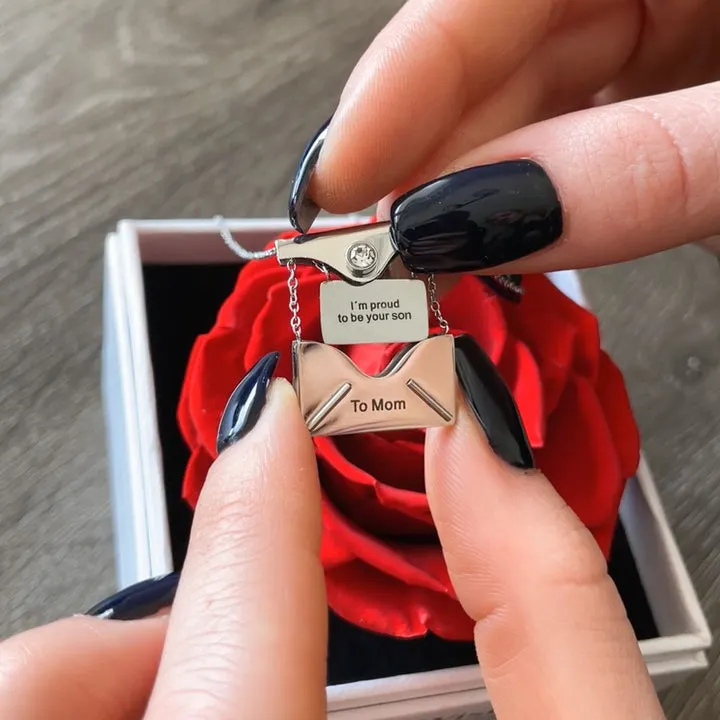 Envelope Necklace With Secret Message