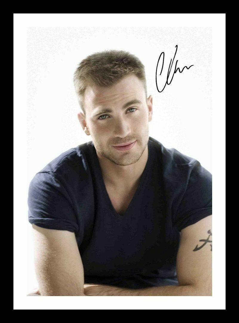 Chris Evans Autograph Signed & Framed Photo Poster painting 2