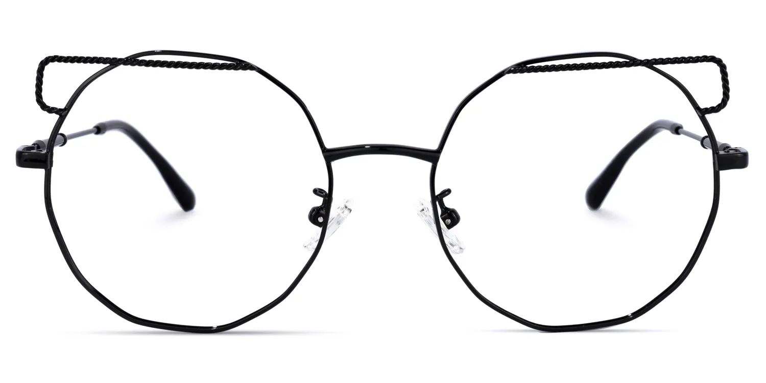 Vada Schwarz Geometrisch Brille Schwarz