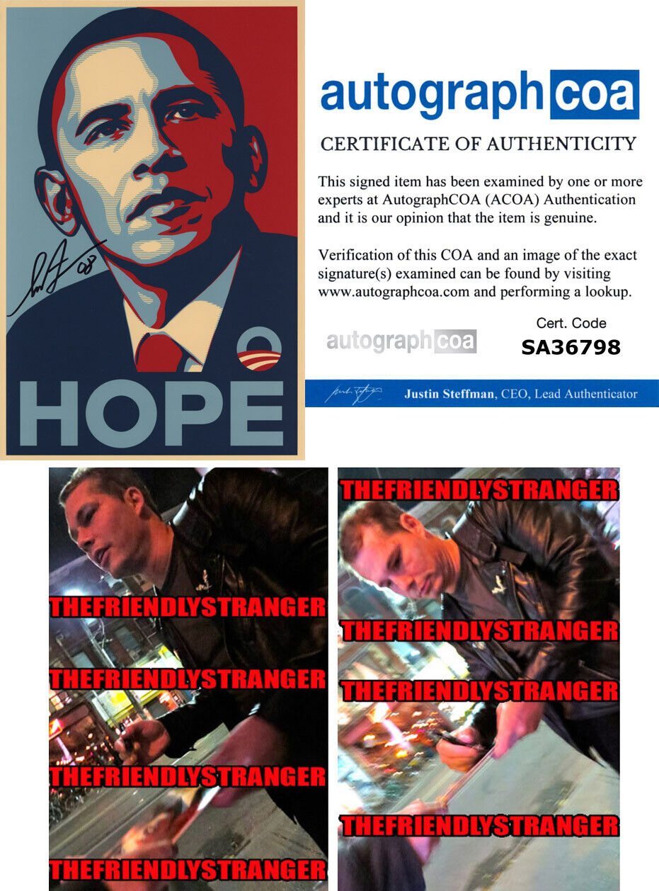 SHEPARD FAIREY signed BARACK OBAMA HOPE