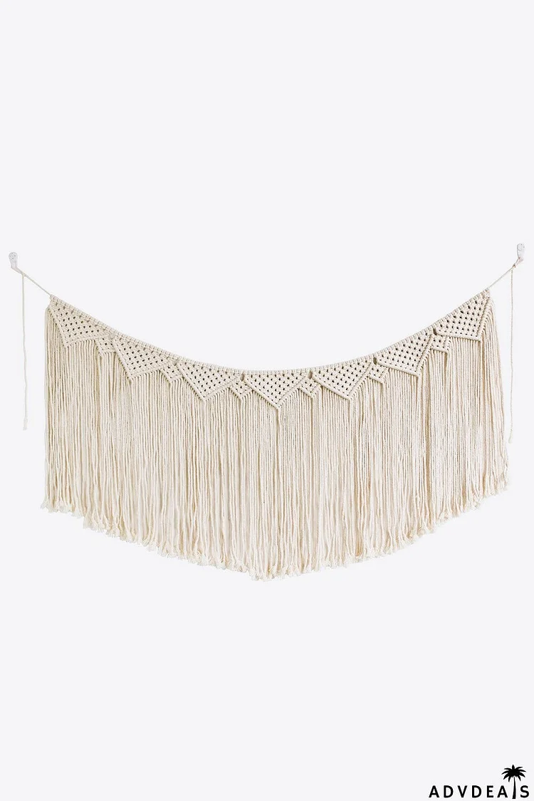 Macrame Fringe Wall Hanging Decor