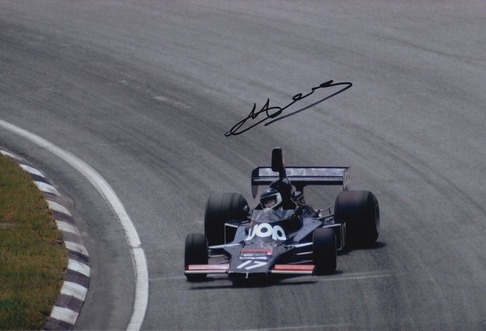 Jean Pierre Jarier Hand Signed 12x8 Photo Poster painting UOP Shadow Racing F1 1.