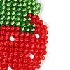 Bead Embroiderys - Strawberry Beaded Counted Cross Stitch Ornament Kit for Adults Beginners