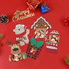 10Pcs Christmas Diamond Painting Photo Frame Hanging Pendant for Xmas Tree