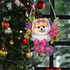 >SALE<Acrylic Special Shaped Christmas Stocking Pomeranian Hanging Diamond Kits Decor
