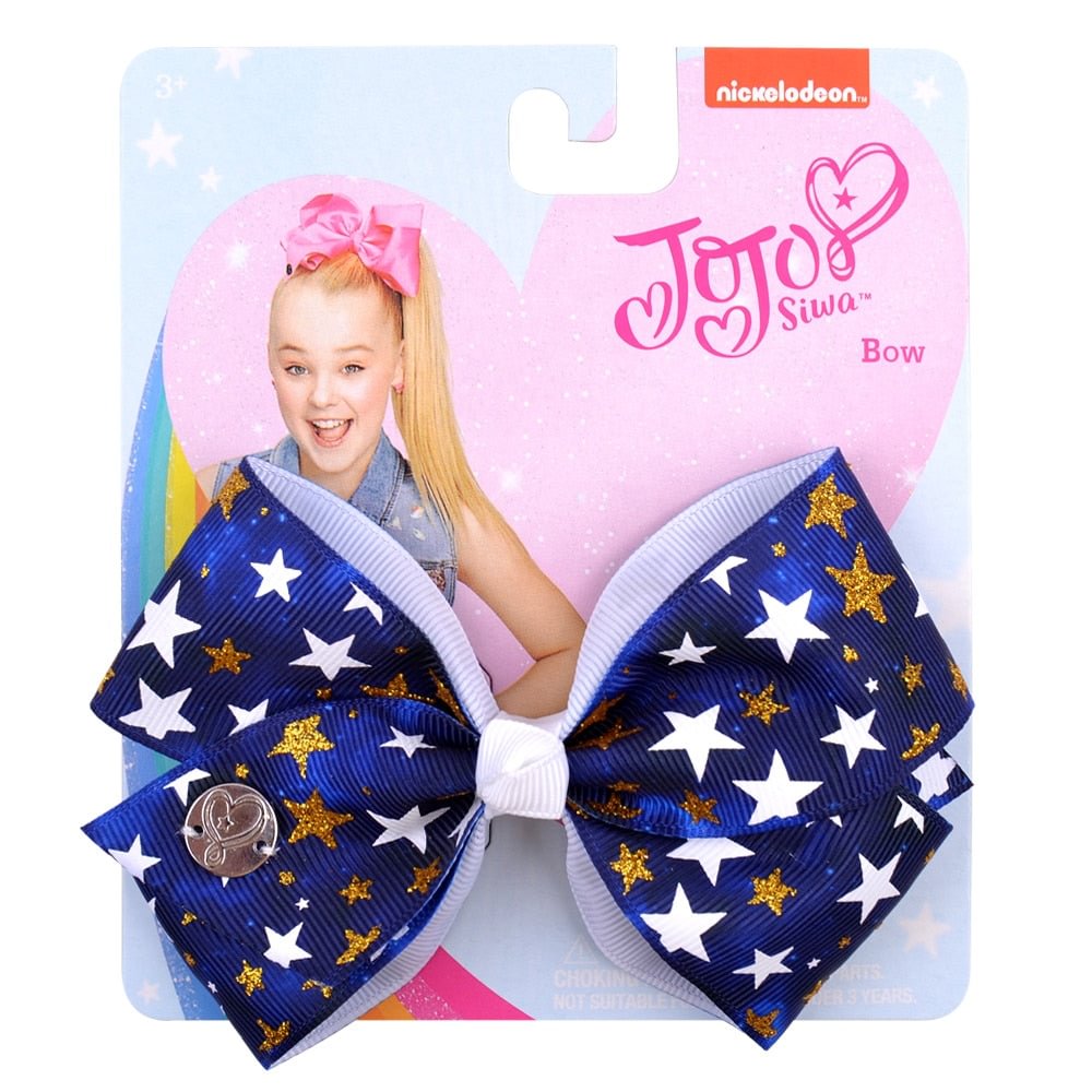 4.5 inch JoJo Bows Jojo Siwa Rainbow Printed Knot Ribbon Bow For Girls Handmade Boutique Hair Clip Children Hair Accessories
