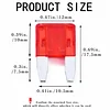 100 Pack Auto Fuses 10AMP APM/ATM 32V Mini Blade Style Fuses 30A Short Circuit Protection Car Fuse (Red)