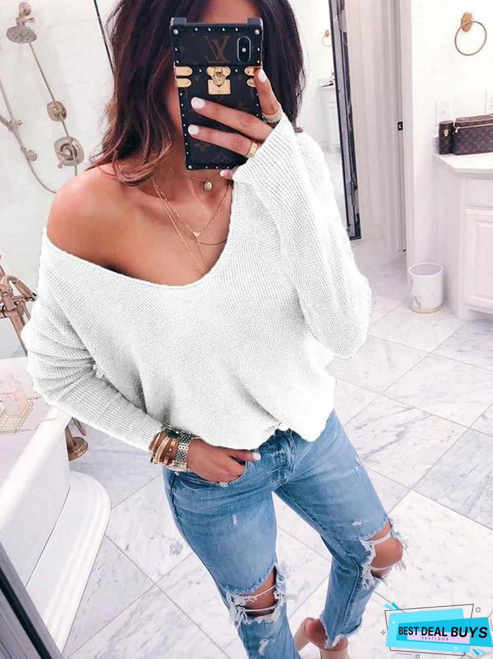 Loose 6 Colors Long Sleeves Sweater Tops