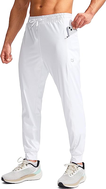 Men&#39;s Joggers Pants With Zipper Pockets Stretch Athletic Sweatpants For Men Workout Jogging Running