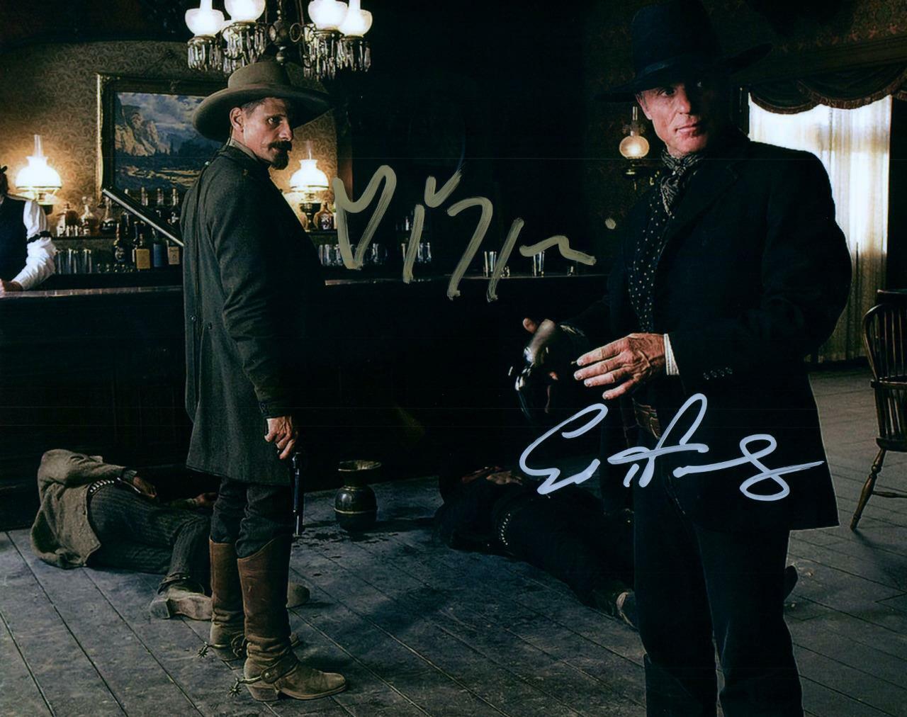 Viggo Mortensen Ed Harris signed 8x10 Photo Poster painting Pic autographed Picture with COA