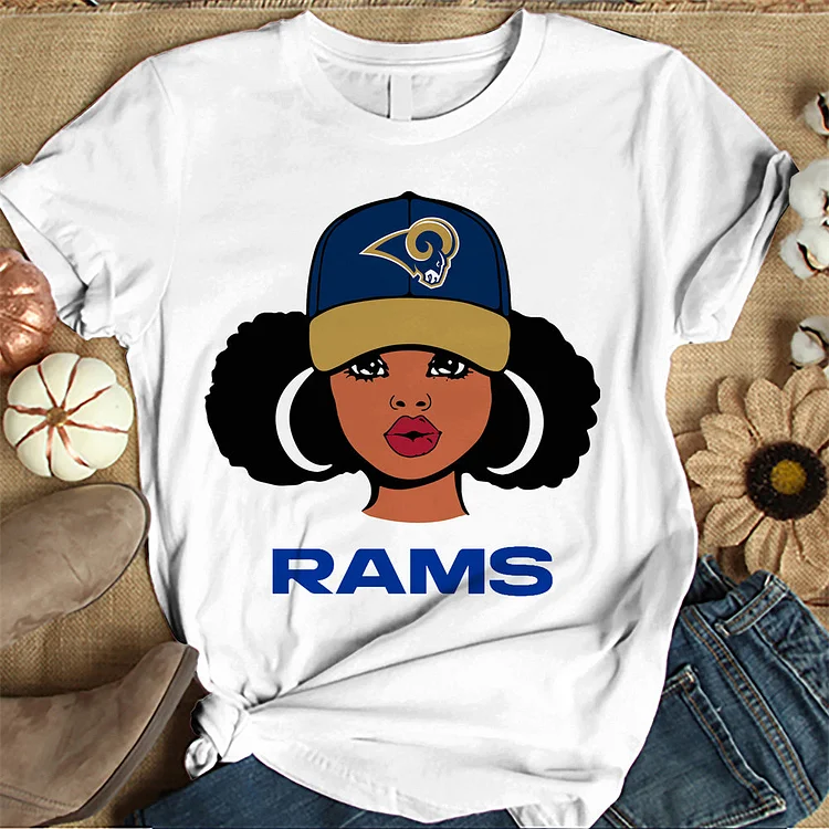 Los Angeles Rams Women's White Relaxed T-Shirt