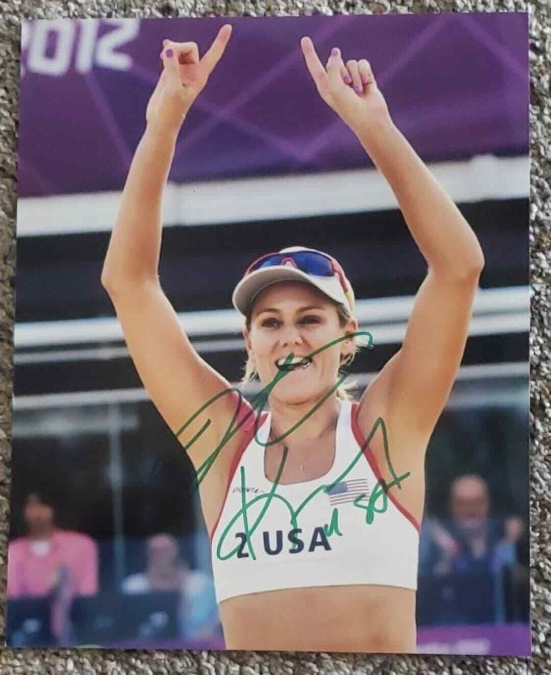 Team USA BEACH VOLLEYBALL Olympian Jennifer Kessy Signed 8x10 Photo Poster painting