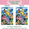 DIY Diamong Painting Double Sided Drills Garden Flags Outdoor Decor Holiday Garden Decorations Kit(Butterfly Flower)