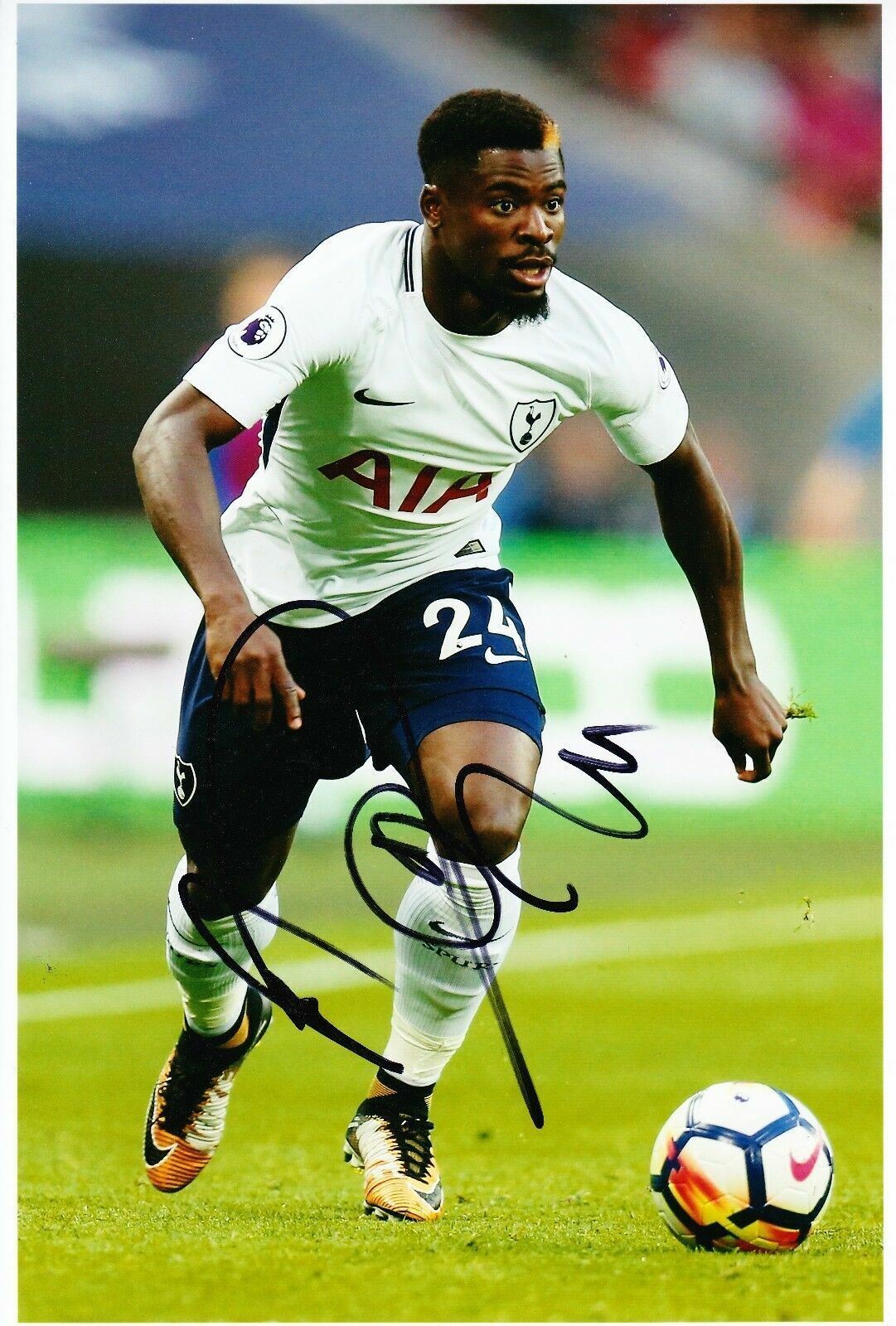 Serge Aurier Signed 12X8 Photo Poster painting SPURS Tottenham Hotspur AFTAL COA (1646)