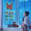 (US Local)DIY Diamond Painting Double Sided 3D Wind Chime Flower Butterfly Pendant Hanging Kits