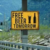 Free Beer Tomorrow - Vintage Metal Signs - 20*30cm/30*40cm - Warning