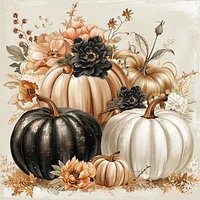 Pumpkins and Florals - Diamond Painting