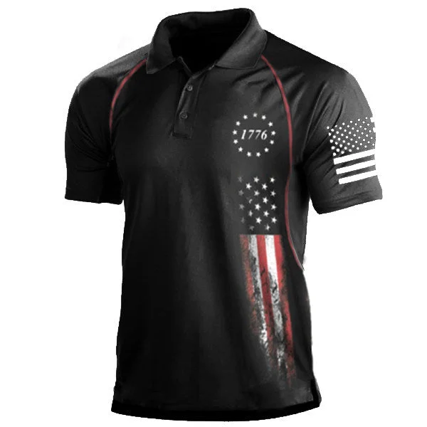 1776 Independence Day Creative Outdoor Print Mens Liberalism  Polo-Shirt