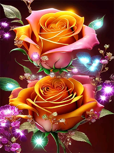 Diamond Painting - Full Round/Square Drill - Rose (30*40 - 50*60cm)