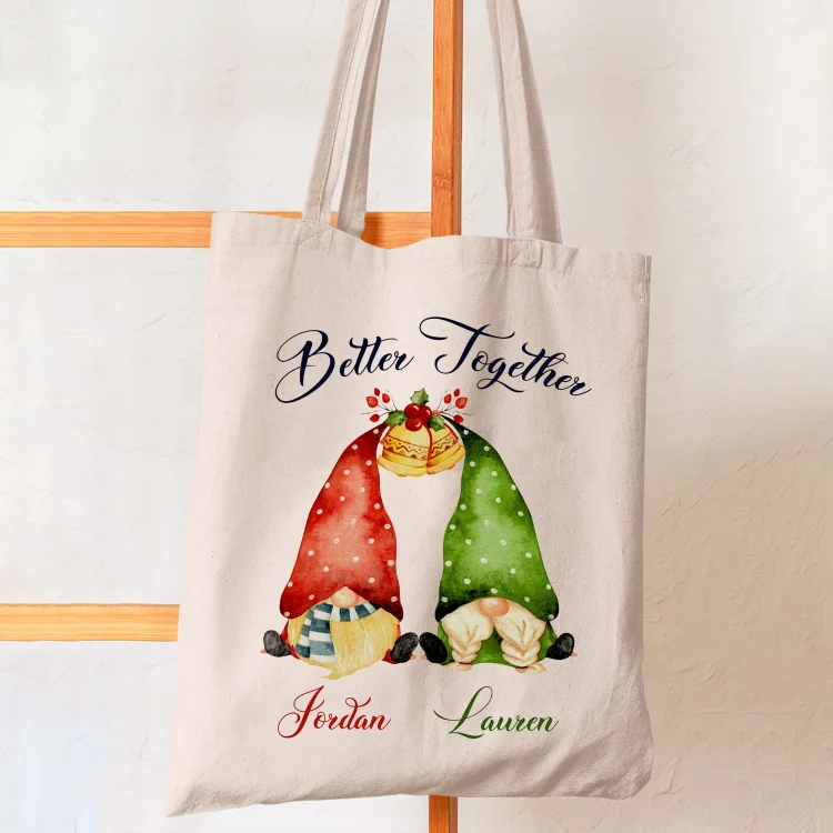 Personalized Couple&Friends Christmas Tote Bag