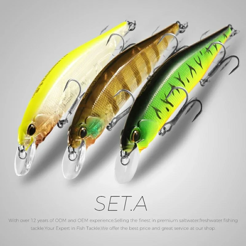 Xaperni 3pcs per set 12cm 18g SP jerkbaits hot model fishing lures hard bait minnow quality professional minnow depth1-1.8m