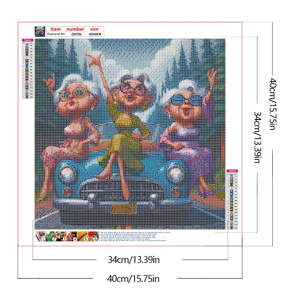 Diamond Painting - Full Round Drill - Grandma(Canvas|40*40cm)