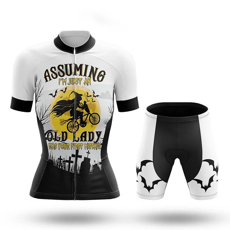 Halloween I'm Just An Old Lady Women's Short Sleeve Cycling Kit