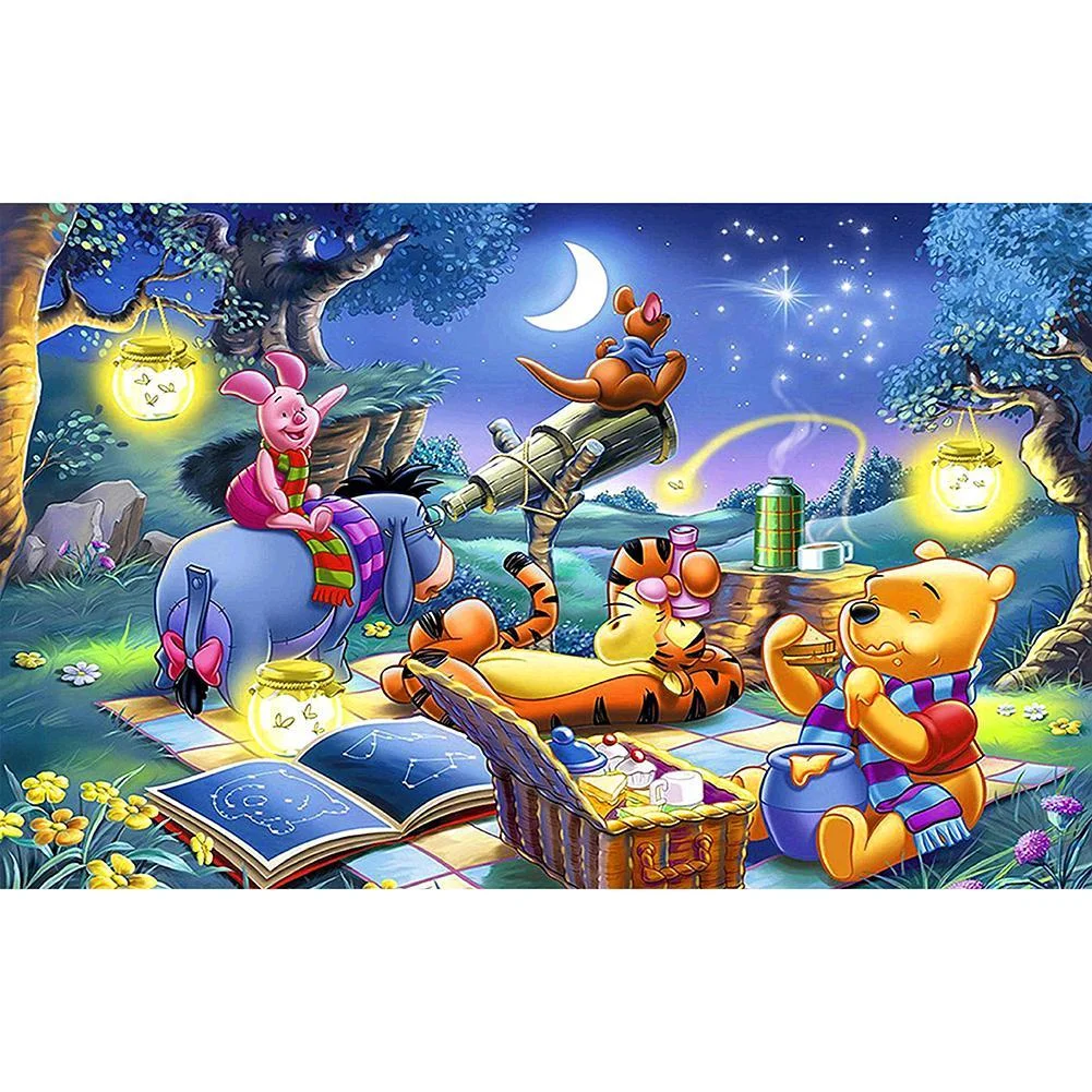 Big Size Round Diamond Painting - Winnie the Pooh(40*60cm)