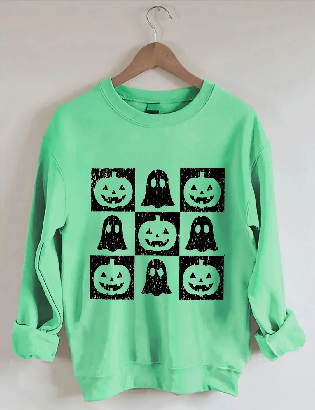 Checkered Halloween Sweatshirt