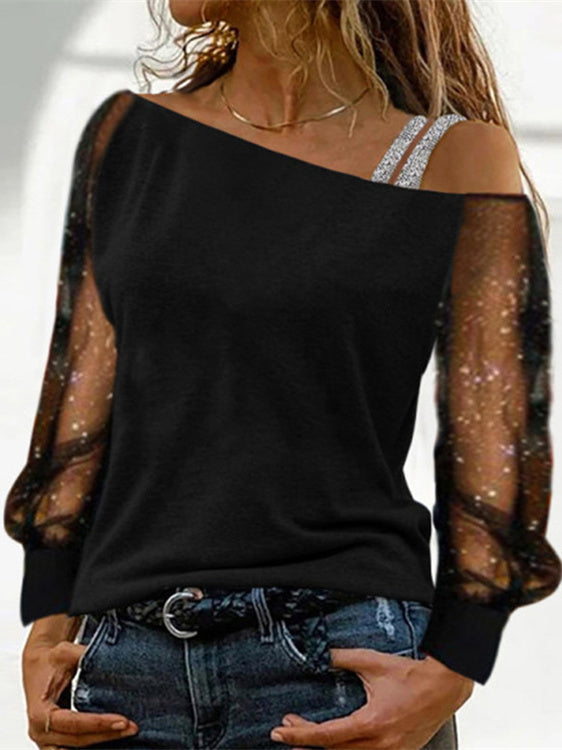 Women Long Sleeve V-neck Graphic Floral Printed Top