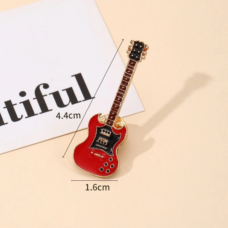 Casual Minimalist Pin Guitar Alloy Enamel Unisex Brooches
