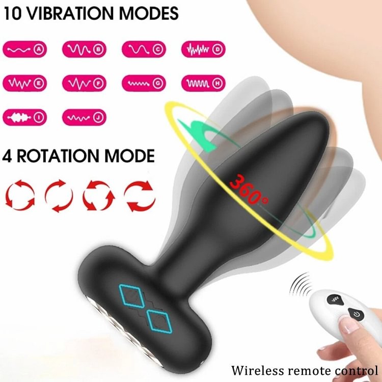 pornhint Pornhint Rotation Anal Vibrator Prostate Massager Anal Butt Plug Dildo Sex Toy Men UNISEX Toy