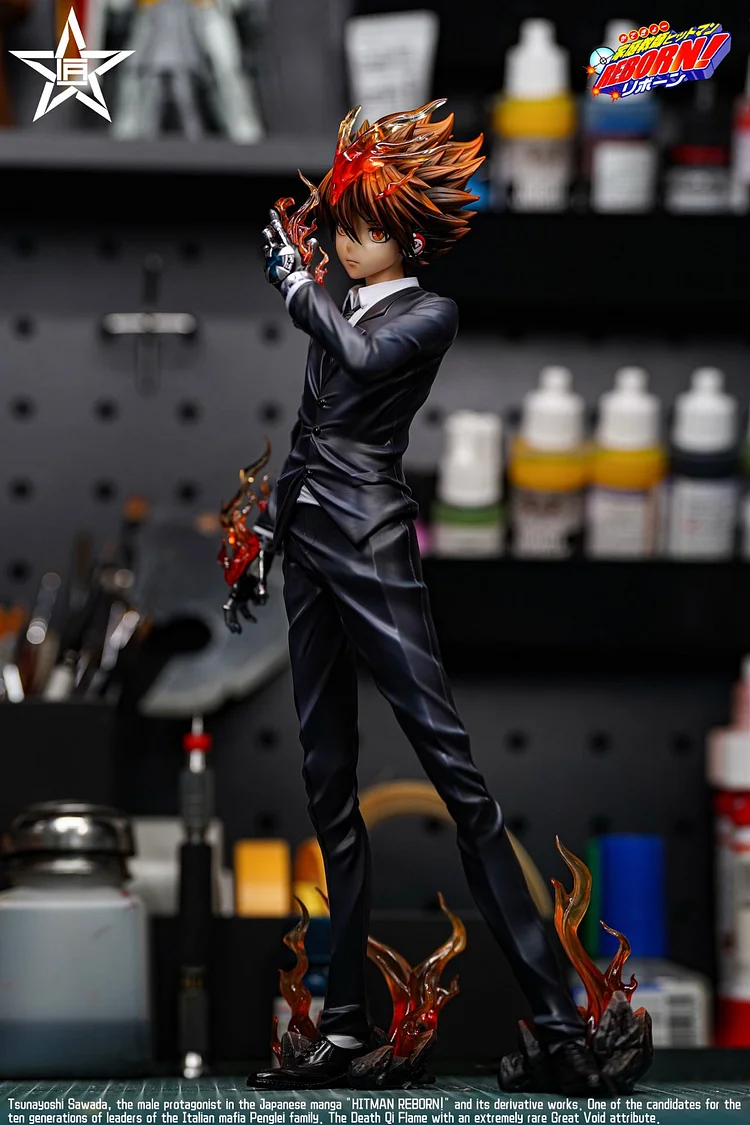 Jiang Xing Studio - Katekyo Hitman Reborn Future Arc The Tenth Vongola Boss Tsunayoshi Sawada 1/6 Statue(GK)-