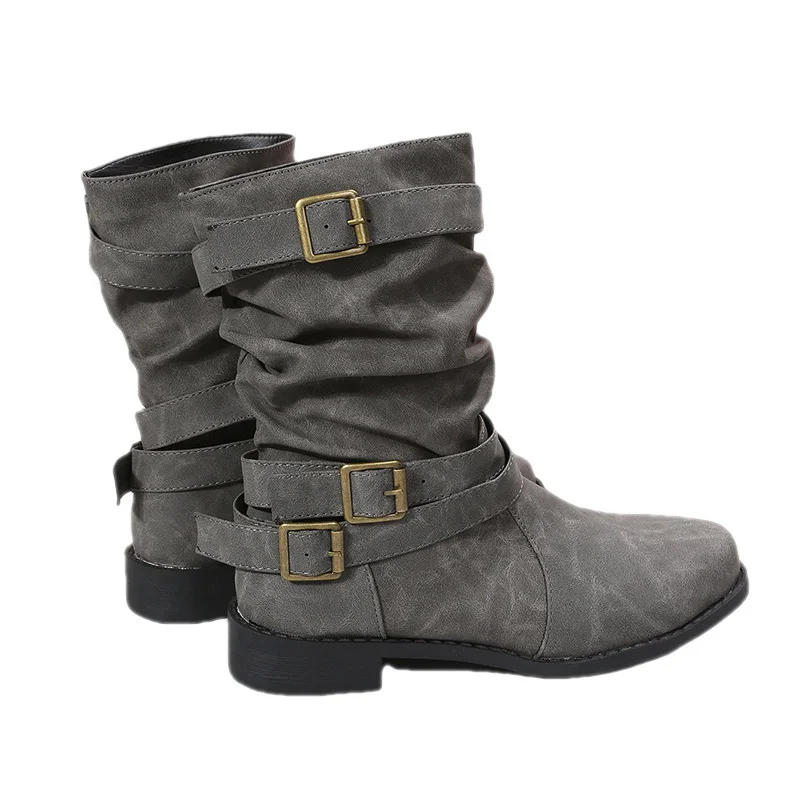 Breakj Breakj Women's Boots 2025 Autumn And Winter New Low-Bottom Low-Key And Women's Boots In The Boots Women's Batch