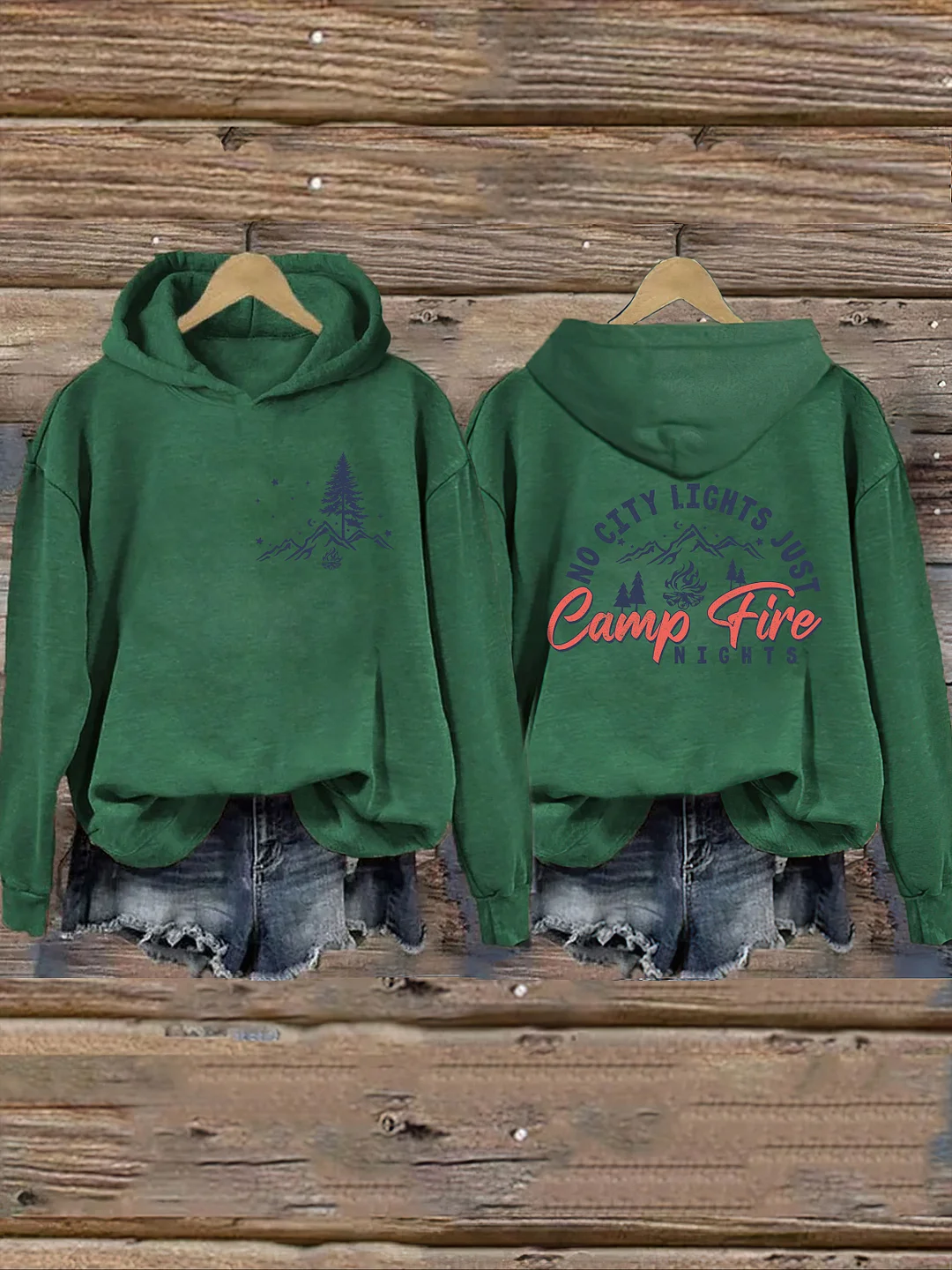 No City Lights Just Campfire Nights Hoodie